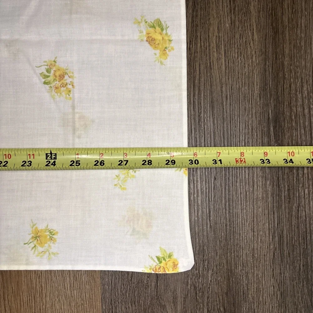 Springmaid Standard Pillow Case Pair 19x29 Yellow Rose Marvelaire No Iron‎ VTG